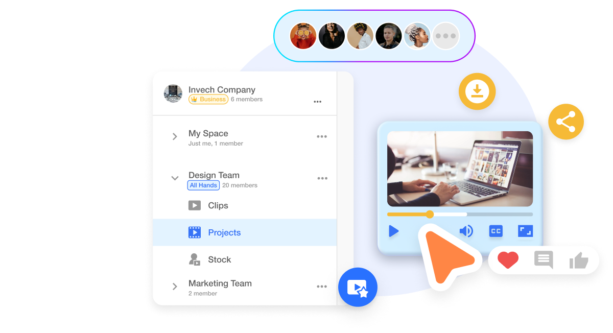 Collaborate with your team in Visla’s automatic video editor by sharing notes, edits, and feedback.